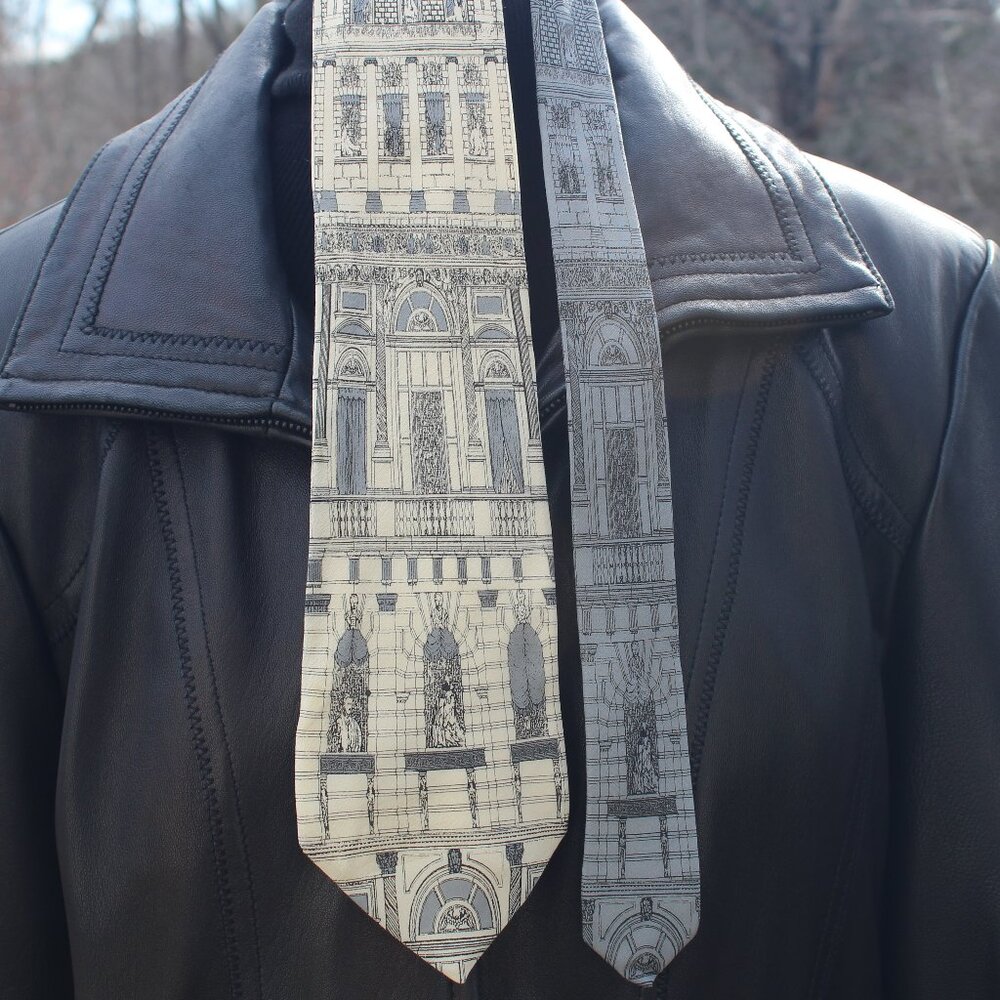 Fornasetti Milano - Italian Designer Silk Tie -RARE Luxury Vintage Neckwear